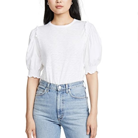 Veronica Beard Tops - Veronica Beard Jeans Cloud Tee w/ Puff Sleeve